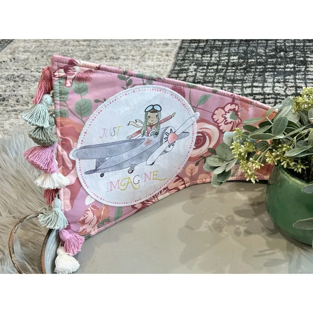 Matilda‎ Jane Imagine Pennant Banner Tassels Plane Girl Pink Green Floral